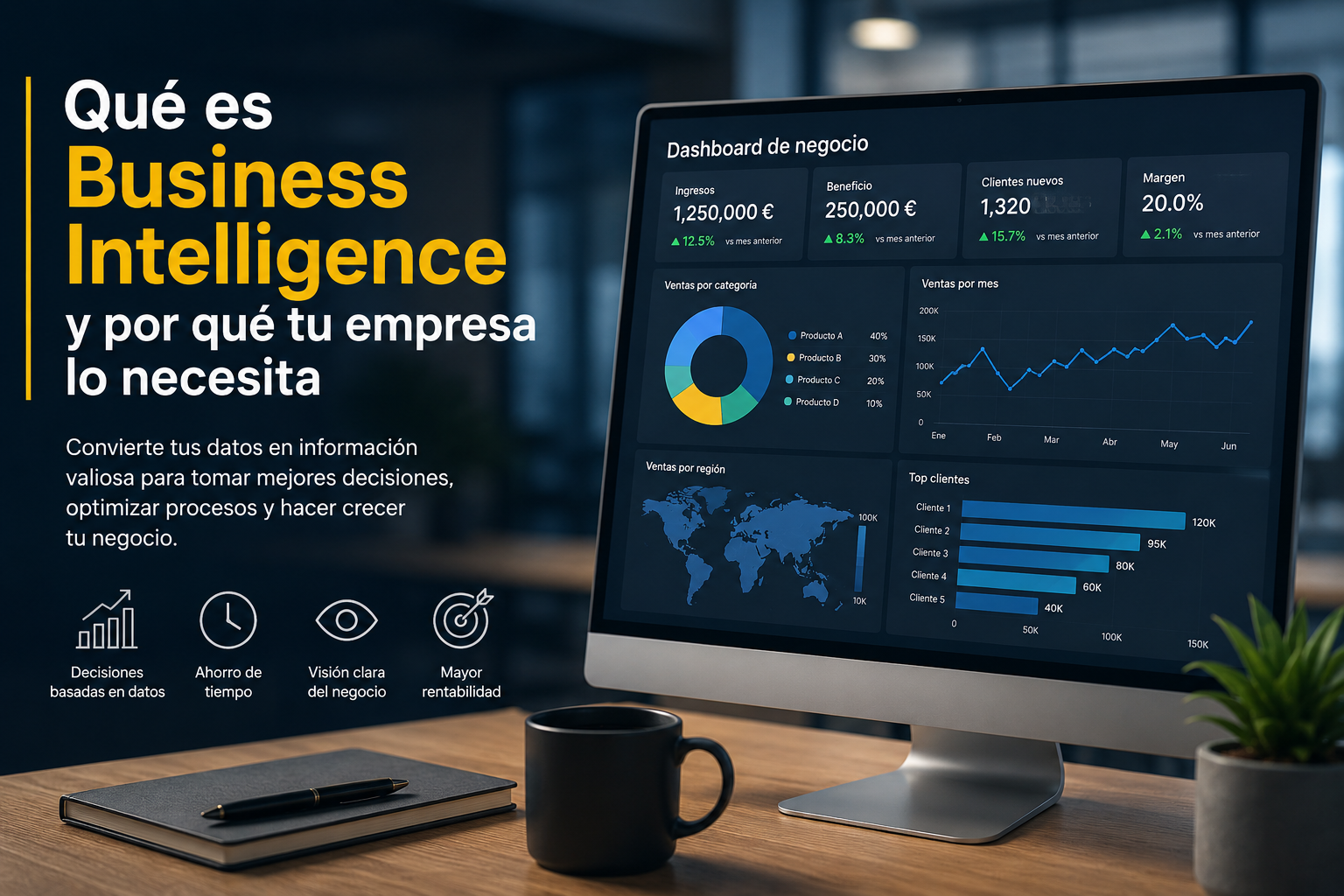 Dashboard de Business Intelligence para empresas