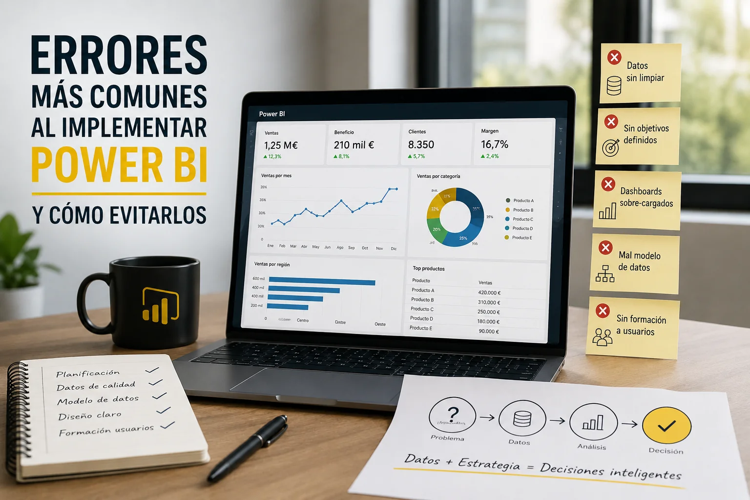 Errores comunes al implementar Power BI en empresas
